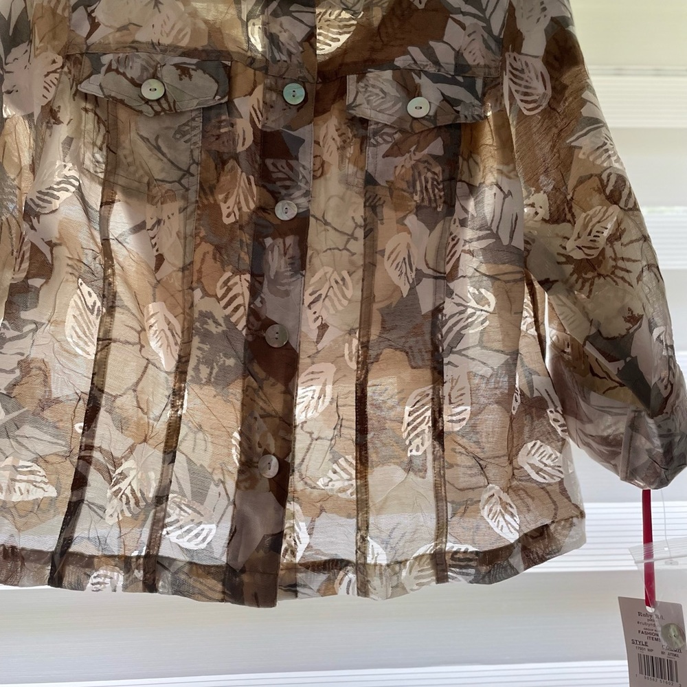 Petite size Ruby Road Laser Cut Blouse